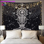White Black Sun Moon Mandala Tapestry Wall Hanging Celestial - plusminusco.com