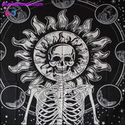 White Black Sun Moon Mandala Tapestry Wall Hanging Celestial - plusminusco.com