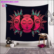 White Black Sun Moon Mandala Tapestry Wall Hanging Celestial - plusminusco.com