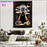 White Black Sun Moon Mandala Tapestry Wall Hanging Celestial - plusminusco.com