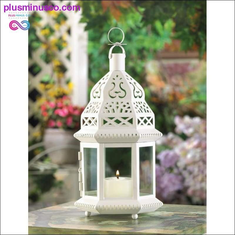 White Moroccan Style Lantern ll Plusminusco.com - plusminusco.com
