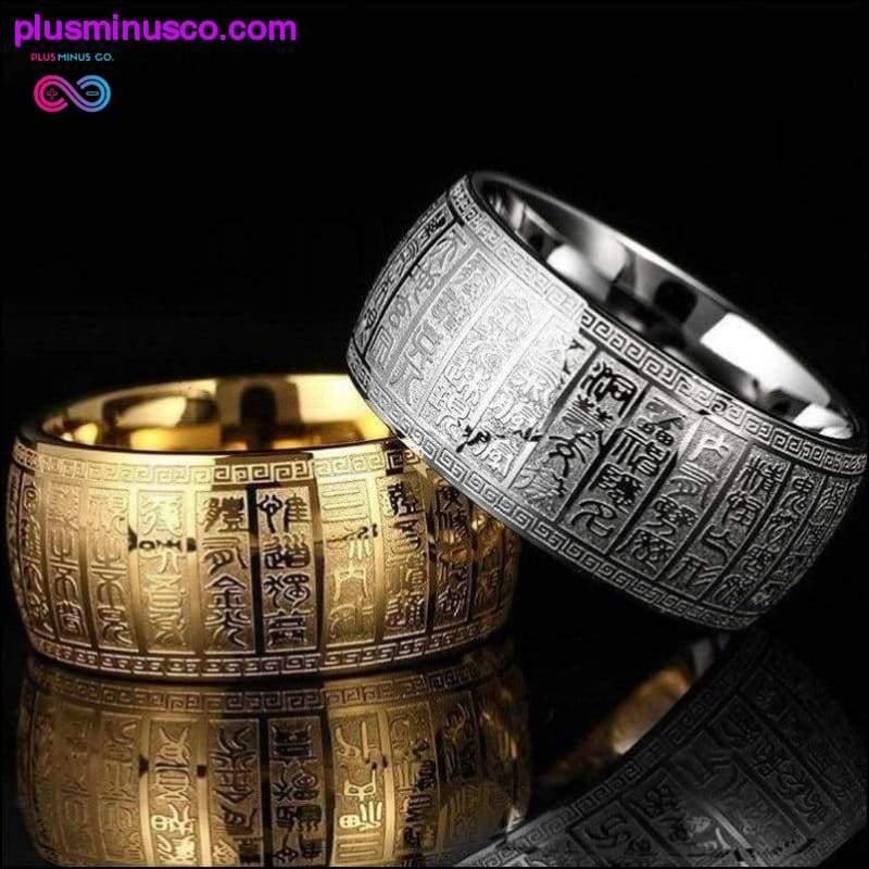 Wide 11 MM Carved Ancient Chinese Buddhism Scripture - plusminusco.com