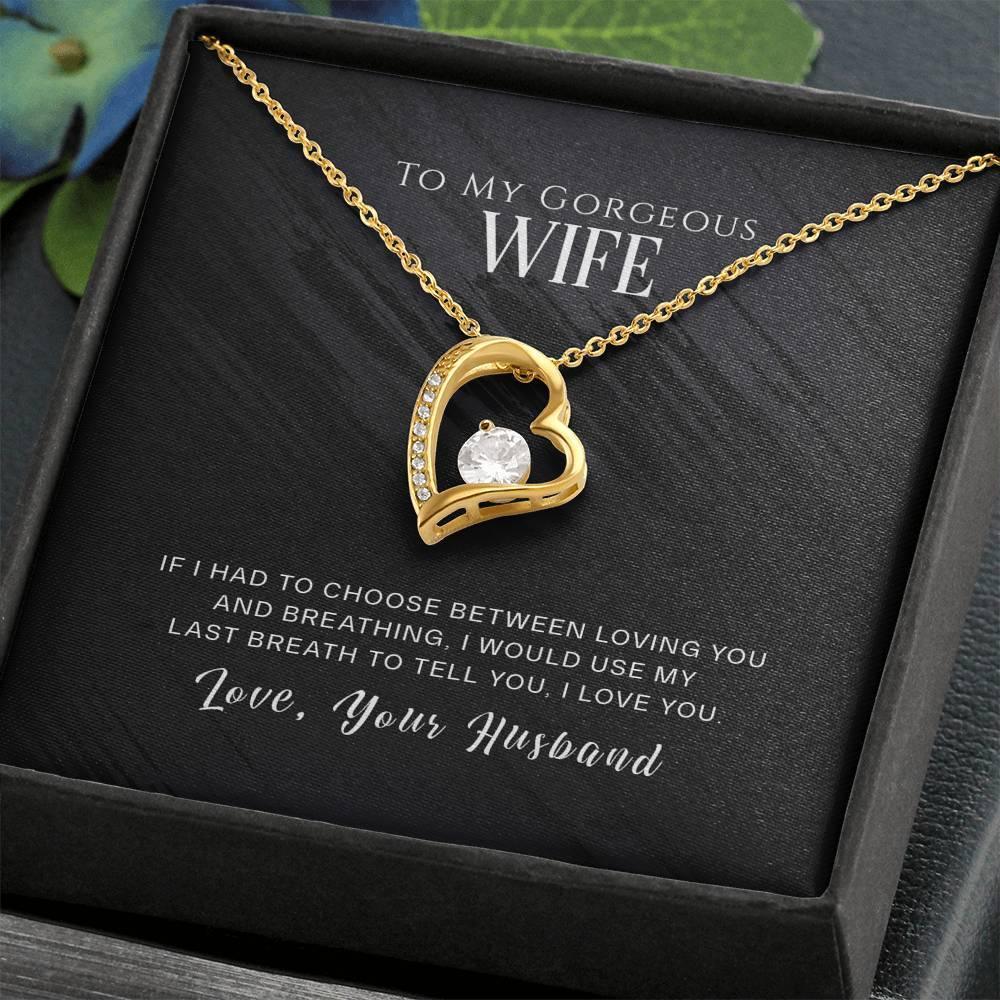 Wife Gift From Husband, To My Wife Necklace, Wife Anniversary Gift, I Love My Wife Gift From Husband, Wife Birthday Gift Wife Christmas Gift - plusminusco.com