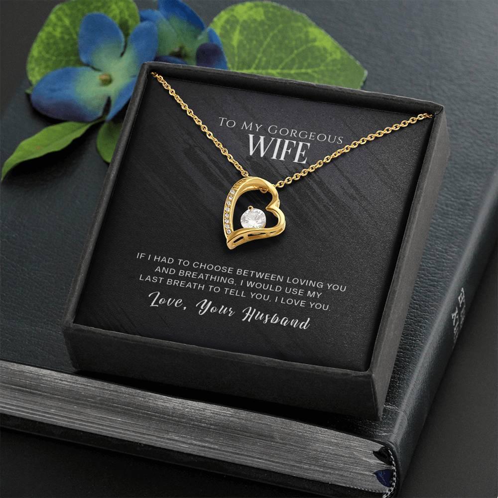 Wife Gift From Husband, To My Wife Necklace, Wife Anniversary Gift, I Love My Wife Gift From Husband, Wife Birthday Gift Wife Christmas Gift - plusminusco.com