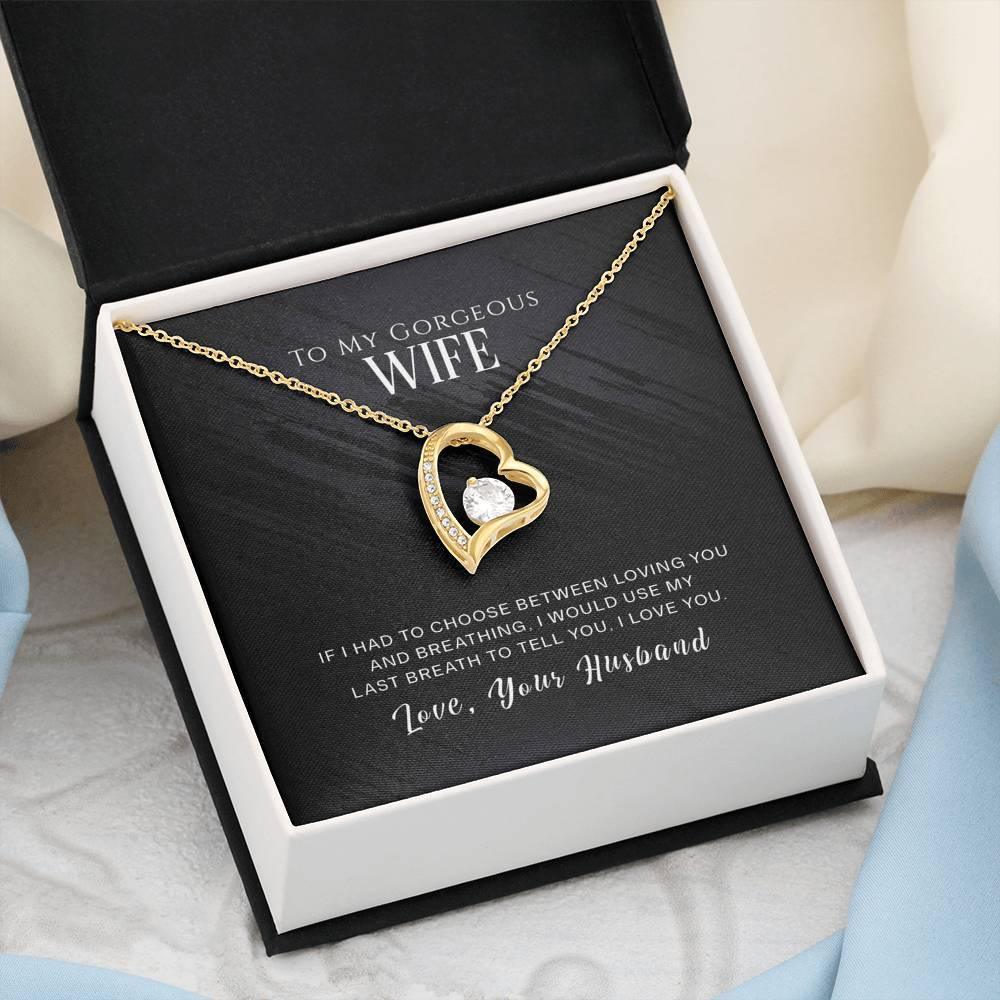 Wife Gift From Husband, To My Wife Necklace, Wife Anniversary Gift, I Love My Wife Gift From Husband, Wife Birthday Gift Wife Christmas Gift - plusminusco.com