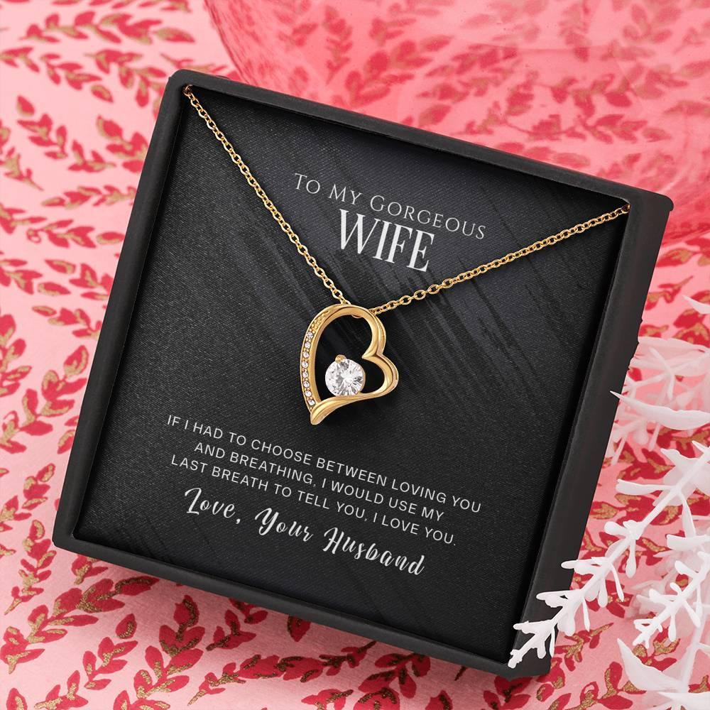 Wife Gift From Husband, To My Wife Necklace, Wife Anniversary Gift, I Love My Wife Gift From Husband, Wife Birthday Gift Wife Christmas Gift - plusminusco.com