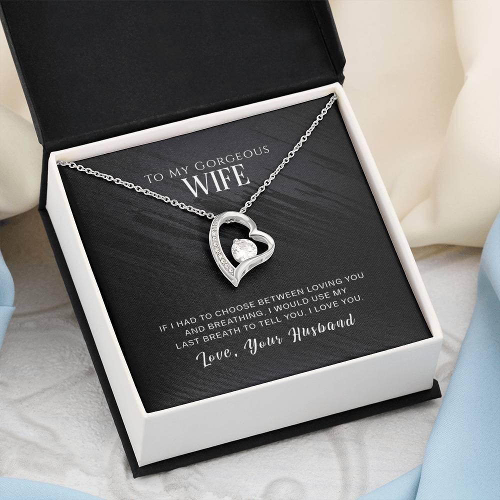 Wife Gift From Husband, To My Wife Necklace, Wife Anniversary Gift, I Love My Wife Gift From Husband, Wife Birthday Gift Wife Christmas Gift - plusminusco.com