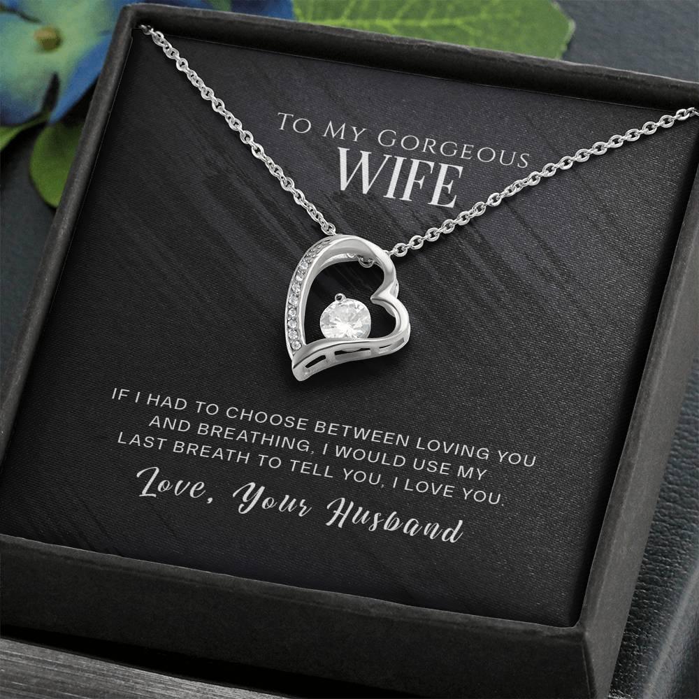 Wife Gift From Husband, To My Wife Necklace, Wife Anniversary Gift, I Love My Wife Gift From Husband, Wife Birthday Gift Wife Christmas Gift - plusminusco.com