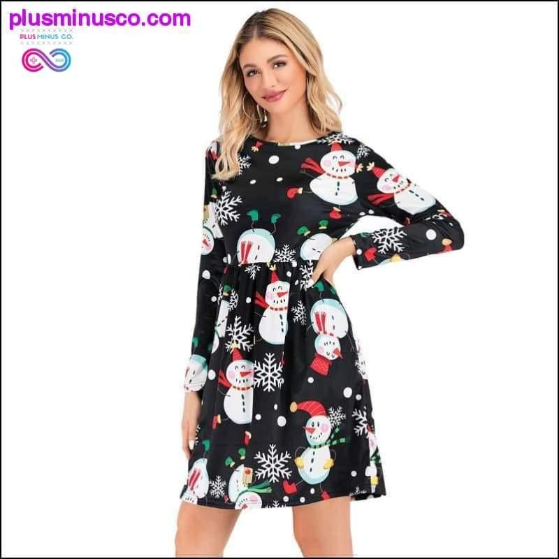 Winter Christmas Dresses Women Vintage Robe Swing Pinup - plusminusco.com