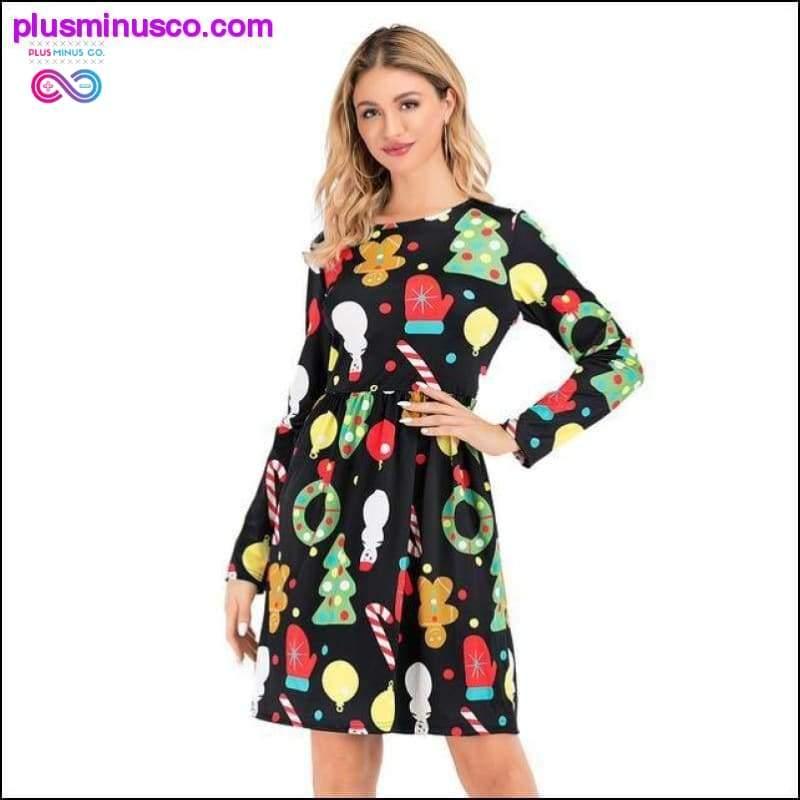 Winter Christmas Dresses Women Vintage Robe Swing Pinup - plusminusco.com