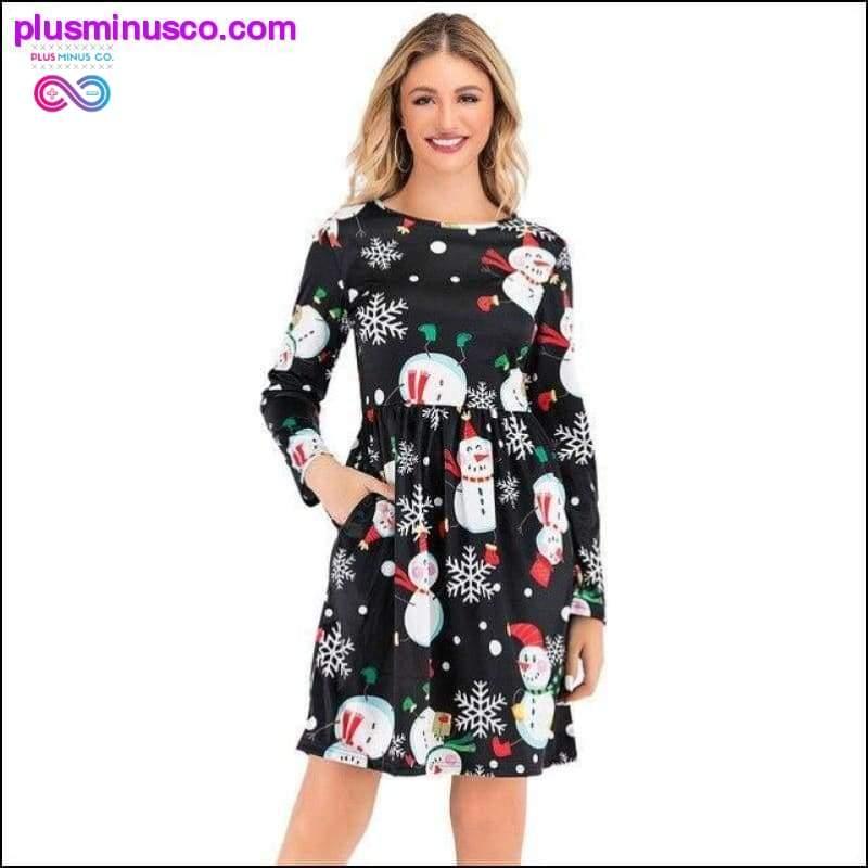 Winter Christmas Dresses Women Vintage Robe Swing Pinup - plusminusco.com
