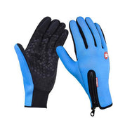 Gants d'hiver écran tactile équitation moto coulissant gants de sport imperméables avec polaire - plusminusco.com