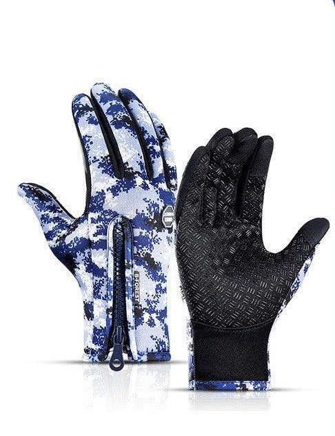 Зимске рукавице са екраном осетљивим на додир, клизне водоотпорне спортске рукавице са флисом за вожњу мотоцикла - плусминусцо.цом