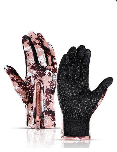 Zimske rukavice, vodootporne sportske rukavice s zaslonom osjetljivim na dodir, vožnja motociklom, klizne, s flisom - plusminusco.com