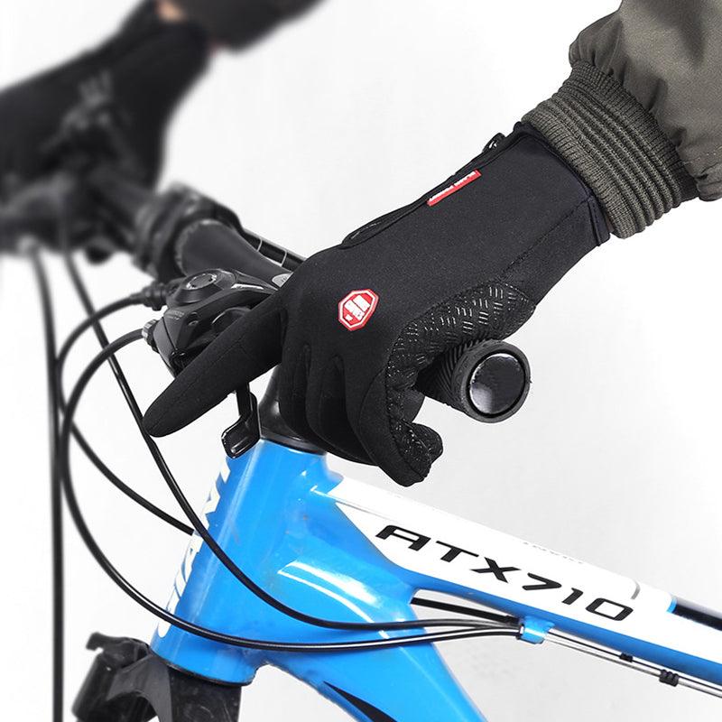 Guantes de invierno con pantalla táctil para montar en motocicleta, guantes deportivos impermeables deslizantes con forro polar - plusminusco.com