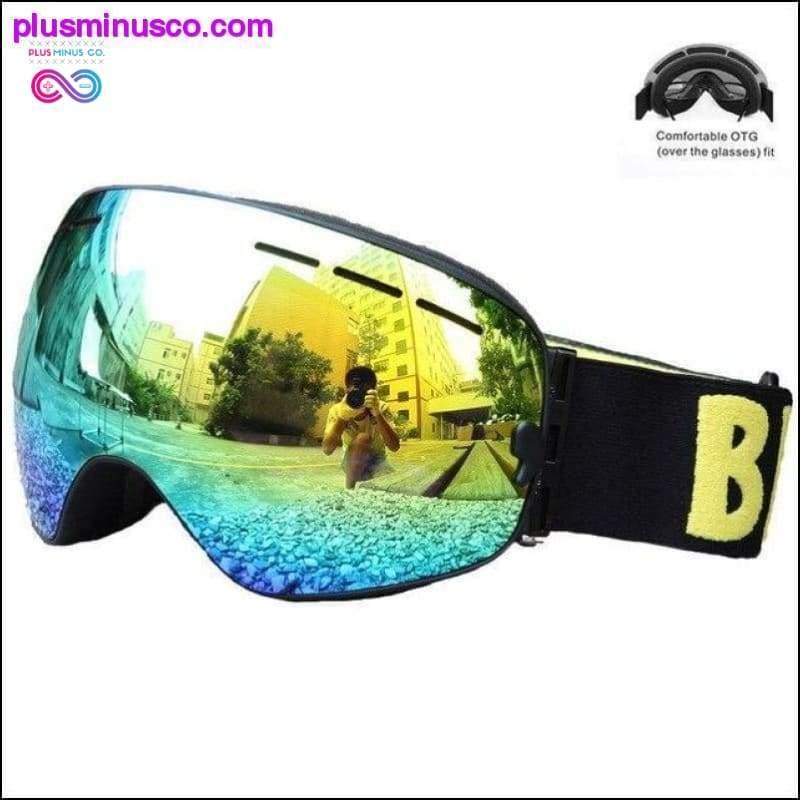 Ziemas slēpošanas aizsargbrilles ar divslāņu āra UV aizsardzību - plusminusco.com