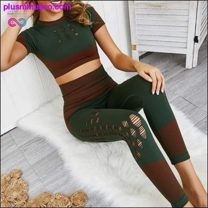 Winter Thickness Seamless yoga sets women gym Short Sleeve - plusminusco.com