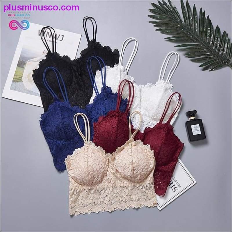 Wireless Lace Push Up Bra Top Women Plus Size Bralette - plusminusco.com
