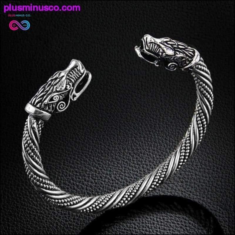 Gelang Kepala Serigala Perhiasan India Aksesoris Fashion Viking - plusminusco.com