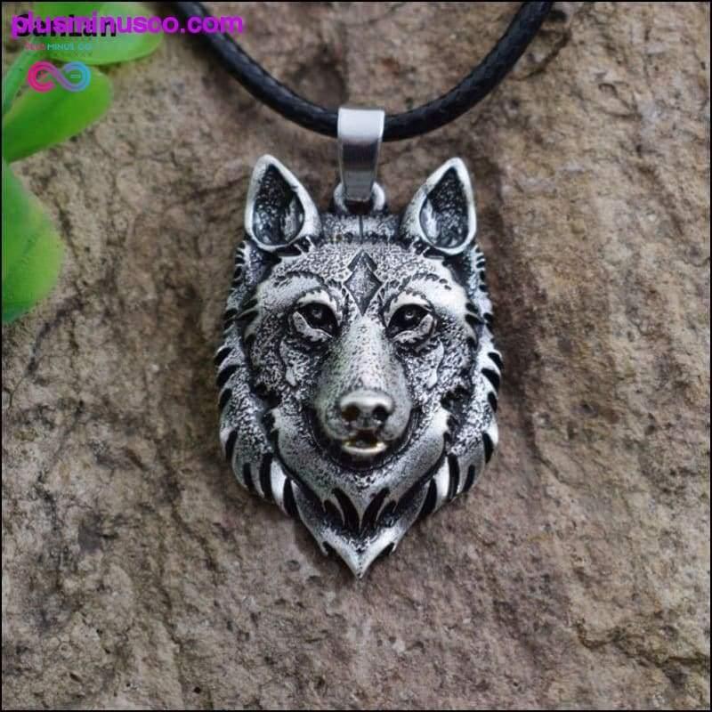 Wolf Head Viking Necklace and Pendant with Animal Power - plusminusco.com