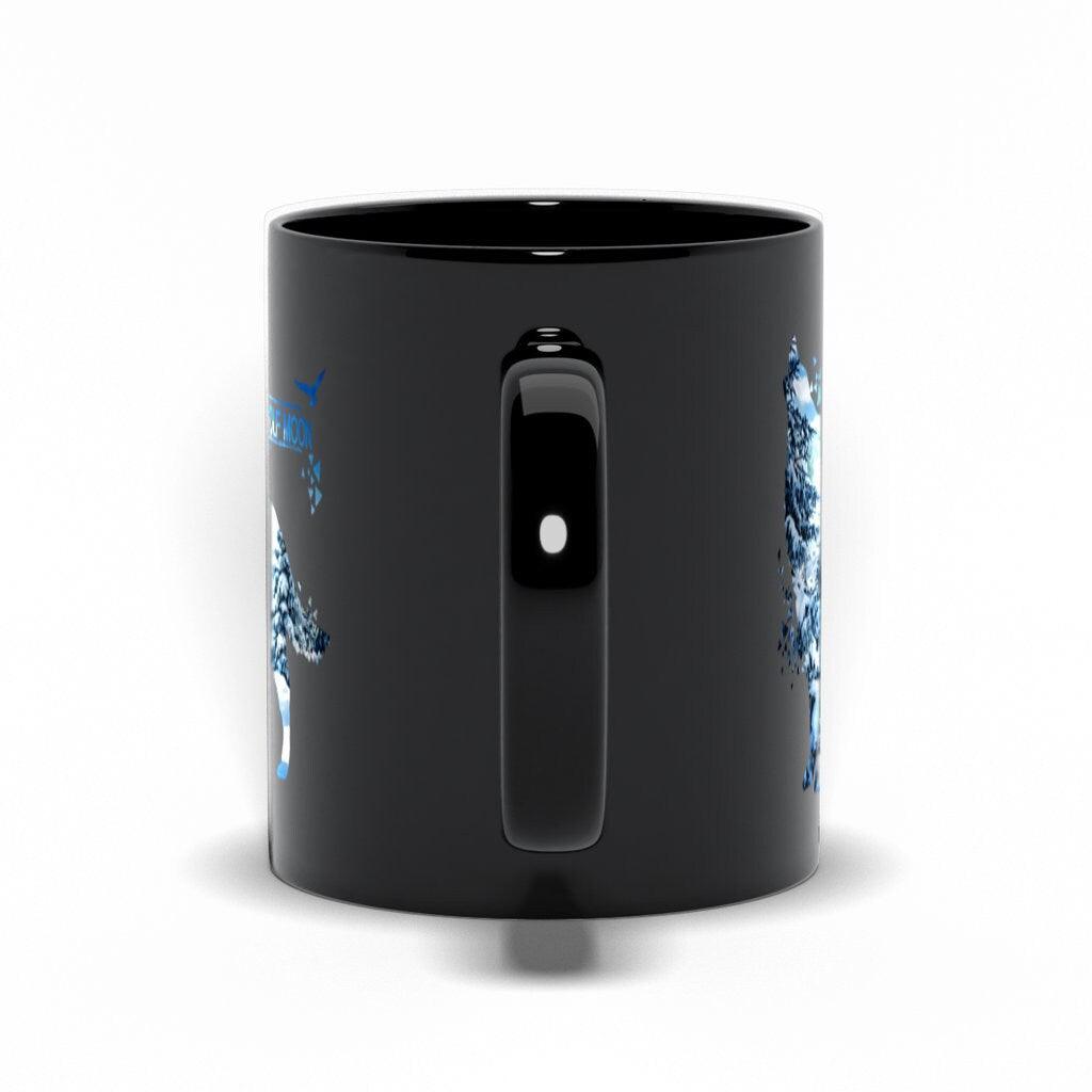 Wolf Moon Black Mugs,Cute Wolf Lover Gift, Animal Wolfdog, Howling Wolf Girls Costume, Present, Hoodie Sweatshirt - plusminusco.com