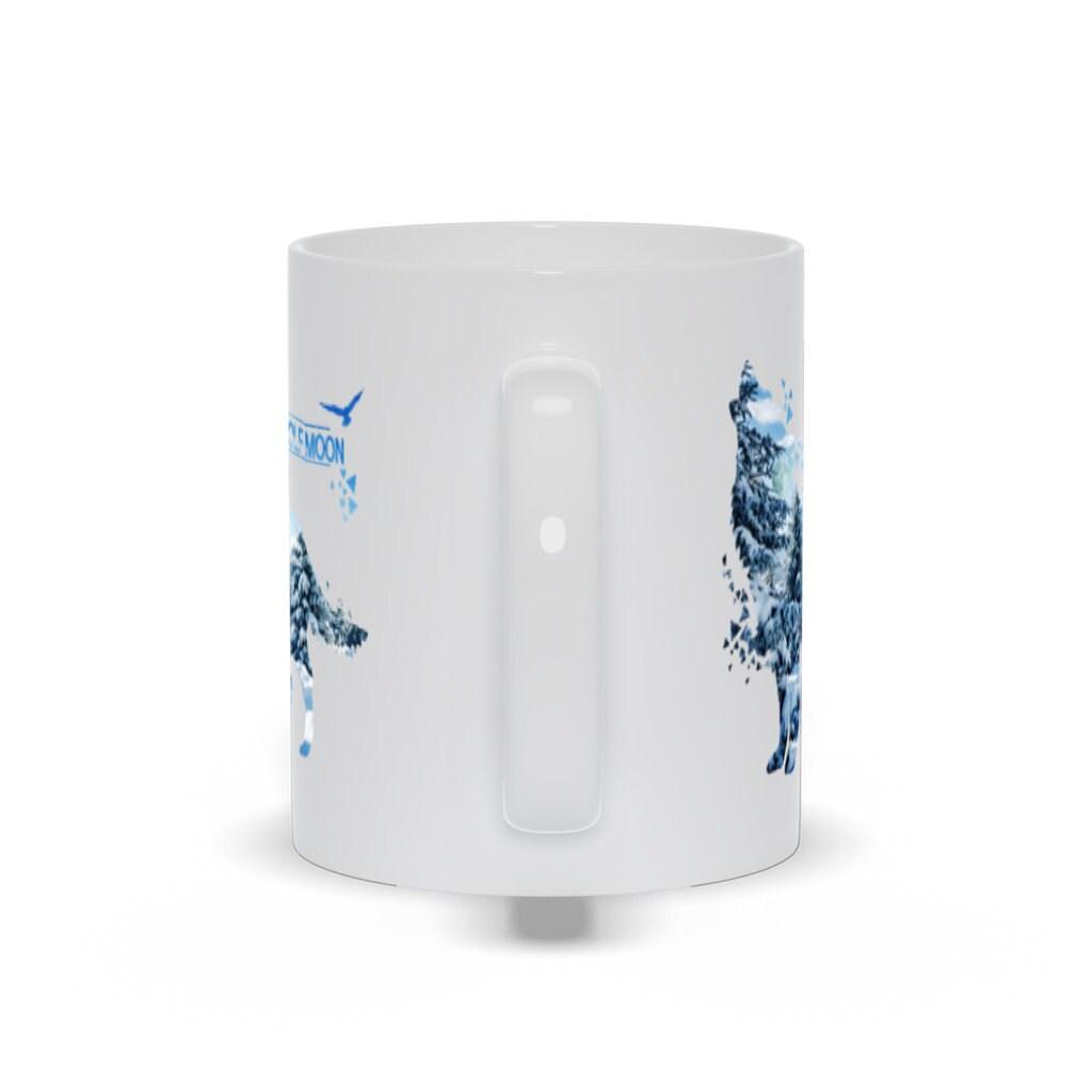 Wolf Moon Mugs,Cute Wolf Lover Gift, Animal Wolfdog, Howling Wolf Girls Costume, Present, Hoodie Sweatshirt - plusminusco.com