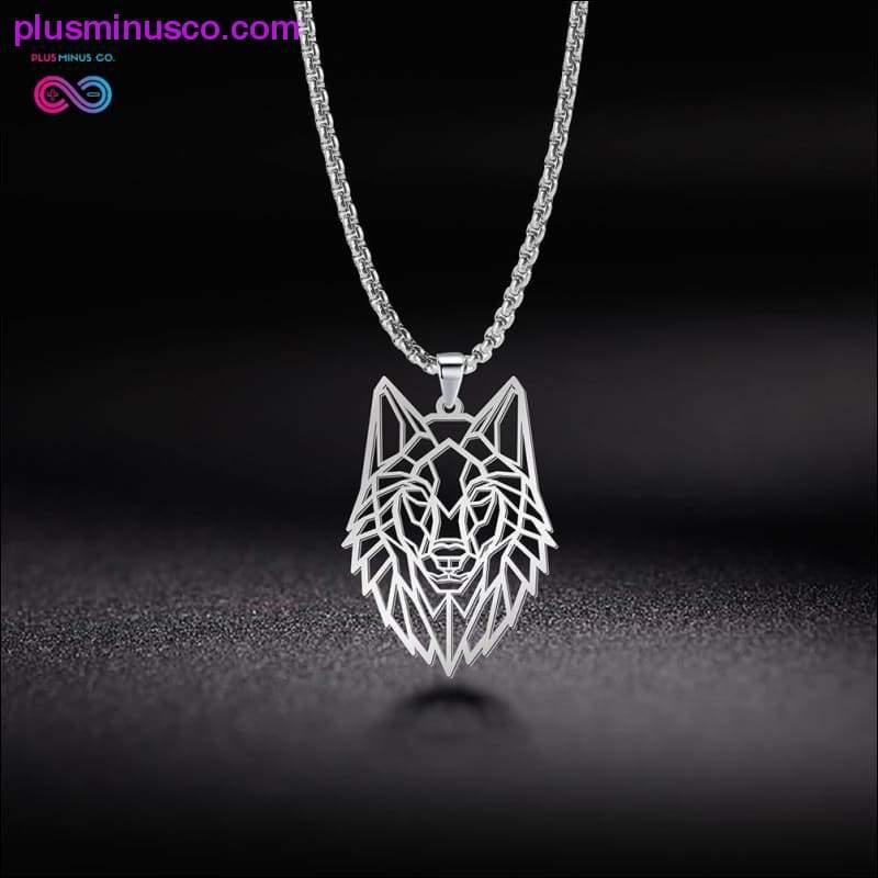 Wolf Pendant Hollow Cut Out Unisex Necklace 316L Stainless - plusminusco.com