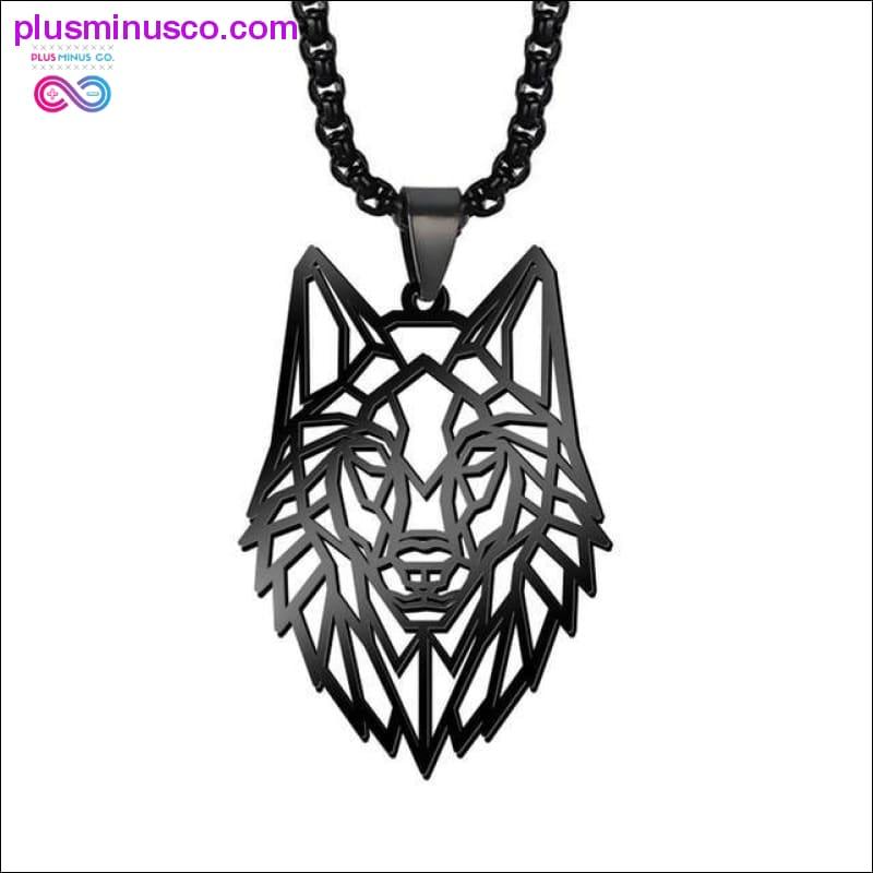 Wolf Pendant Hollow Cut Out Unisex Necklace 316L Stainless - plusminusco.com