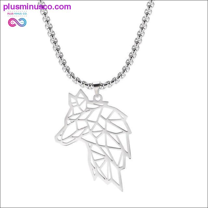 Wolf Pendant Hollow Cut Out Unisex Necklace 316L Stainless - plusminusco.com
