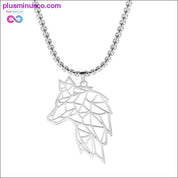 Wolf Pendant Hollow Cut Out Unisex Necklace 316L Stainless - plusminusco.com