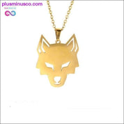 Wolf Pendant Hollow Cut Out Unisex Necklace 316L Stainless - plusminusco.com