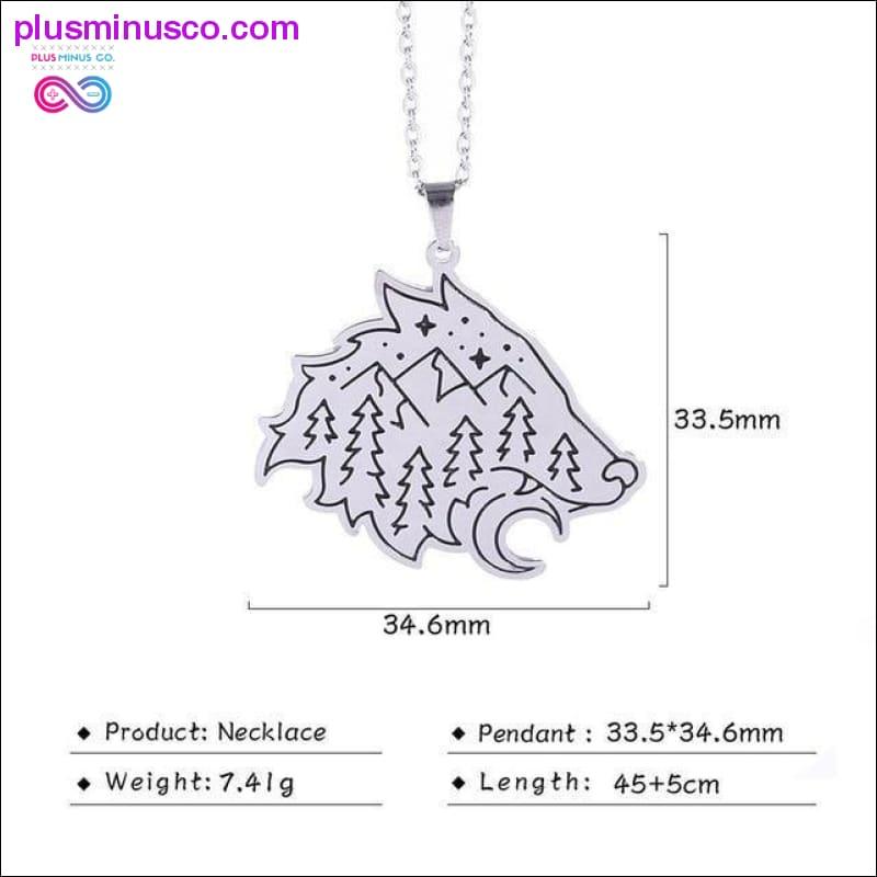Wolf Pendant Hollow Cut Out Unisex Necklace 316L Stainless - plusminusco.com