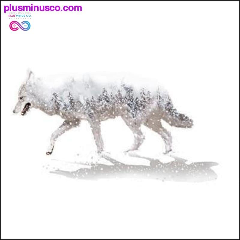 Vilko sienų lipdukai, vinilo „pasidaryk pats“ gamtos gyvūnų piešinių lipdukai, skirti – plusminusco.com