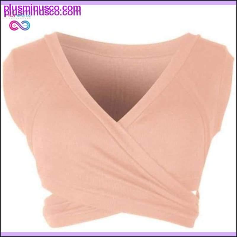 Women Casual Sleeveless Tank Tops Bandage Vest Crop Tops - plusminusco.com