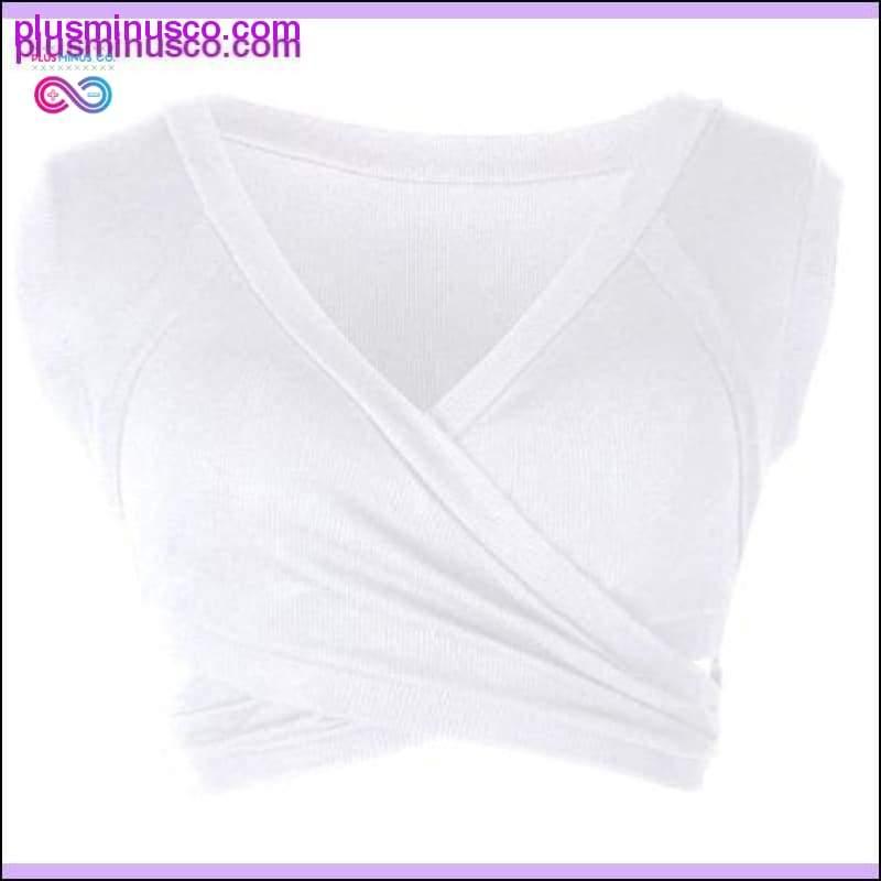 Women Casual Sleeveless Tank Tops Bandage Vest Crop Tops - plusminusco.com
