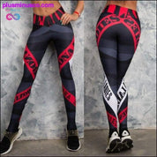 Women Elastic Gym Fitness Sport Printed Leggings - plusminusco.com