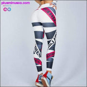 Women Elastic Gym Fitness Sport Printed Leggings - plusminusco.com