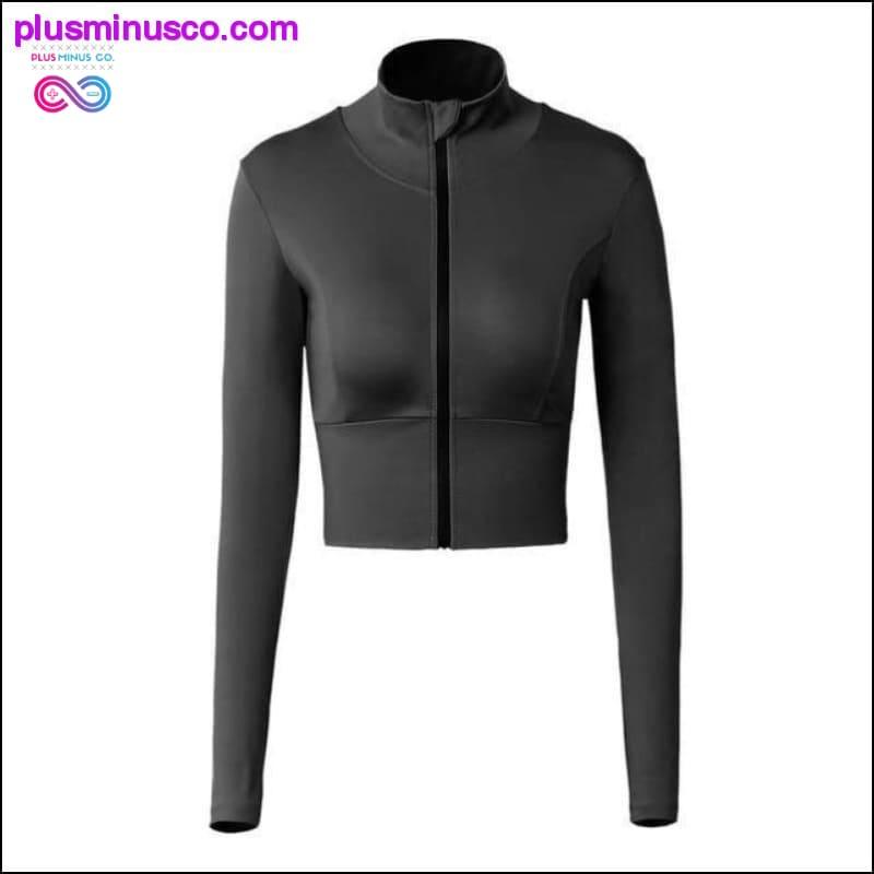 Women Fitness Running Jacket Long Sleeve Training Zipper - plusminusco.com