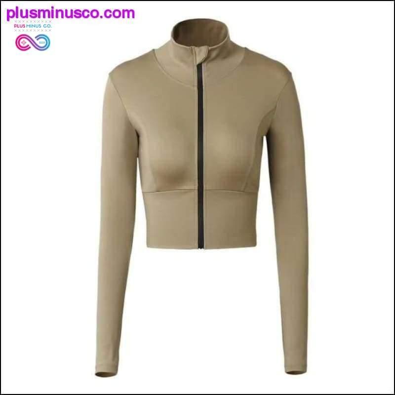 Women Fitness Running Jacket Long Sleeve Training Zipper - plusminusco.com