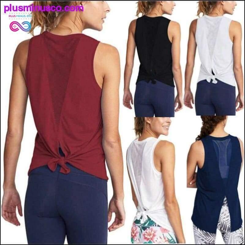Women Gym Shirt Summer Yoga Tank Top Quick Dry Mesh Sport - plusminusco.com