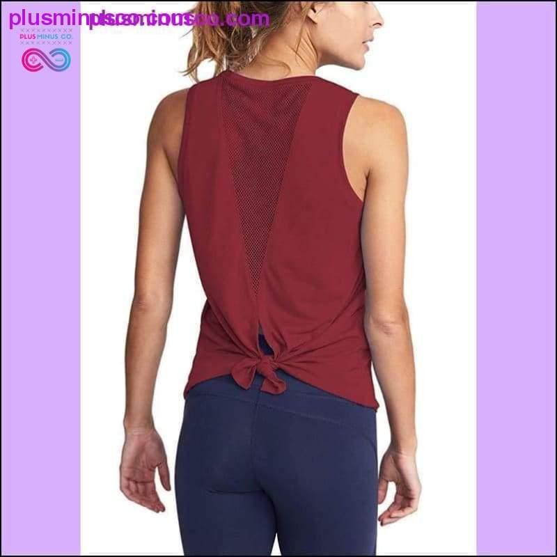 Kvinder Gym Shirt Sommer Yoga Tank Top Quick Dry Mesh Sport - plusminusco.com
