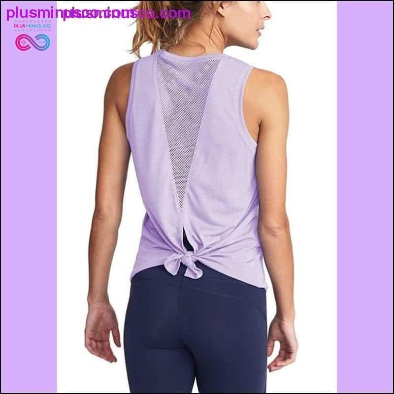 Camisa de gimnasia para mujer Camiseta sin mangas de yoga de verano Deporte de malla de secado rápido - plusminusco.com