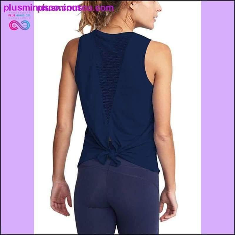 Kvinder Gym Shirt Sommer Yoga Tank Top Quick Dry Mesh Sport - plusminusco.com