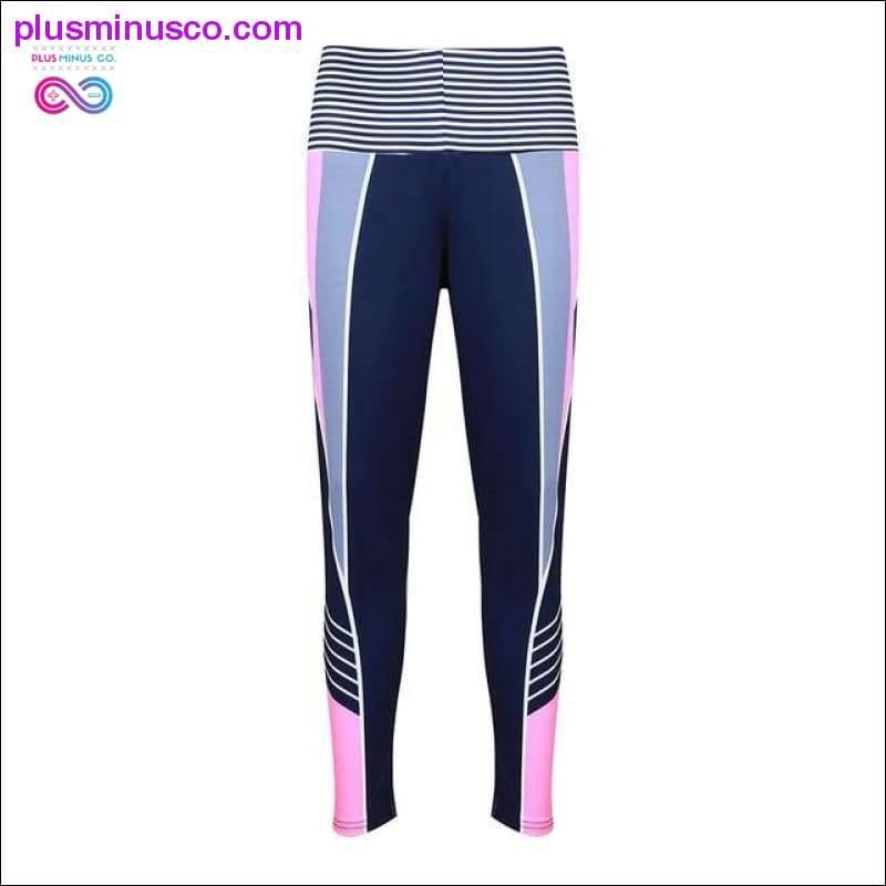 Mulheres cintura alta calças de treino de fitness senhoras elegantes - plusminusco.com