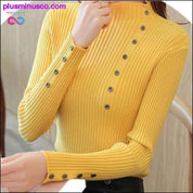Women Knitted Turtleneck Sweaters Korean Fashion Winter - plusminusco.com