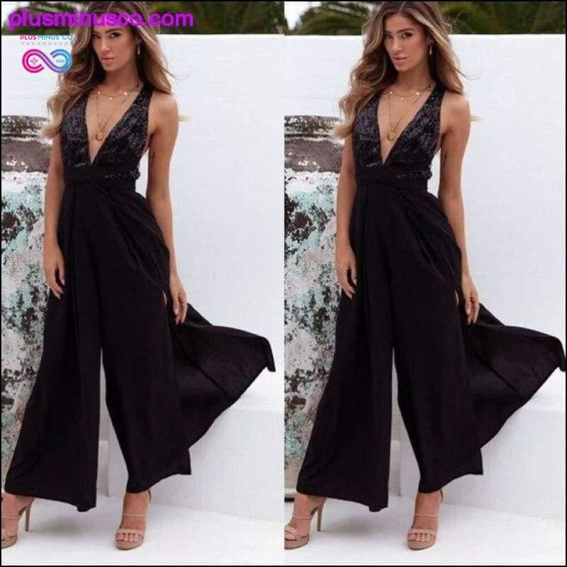 Women Ladies Clubwear Summer Playsuit Jumpsuit Romper Long - plusminusco.com