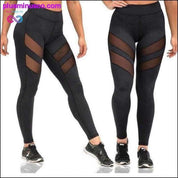 Pantaloni da yoga/bodybuilding patchwork in rete da donna || - plusminusco.com