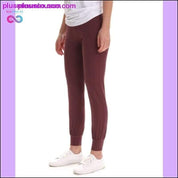 Leggings esportivas femininas de tecido nu com ajuste solto - plusminusco.com