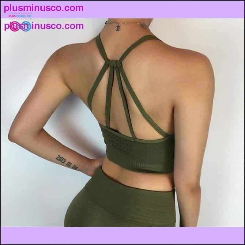 Women Red Padded Sports Bra Seamless Yoga Set Padded Sports - plusminusco.com