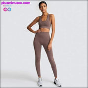 Costume de yoga sans couture pour femmes, vêtements de sport, fitness, sport pour - plusminusco.com